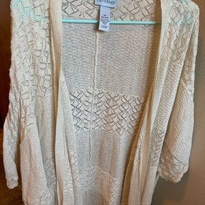 Dressy knit/lace 5x cardigan